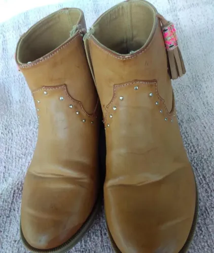 Bota Zara Girls tam.34 em couro