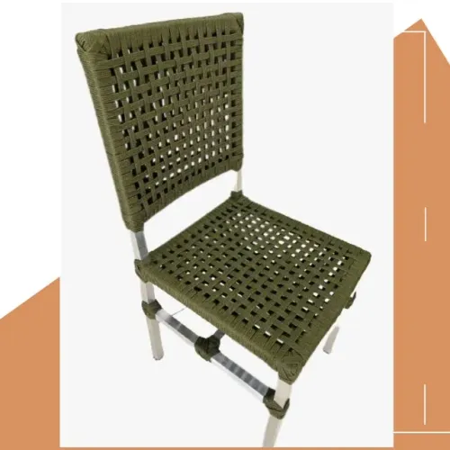 CADEIRA VIENA EM ALUMINIO E FITA NAUTICA/UNIDADE