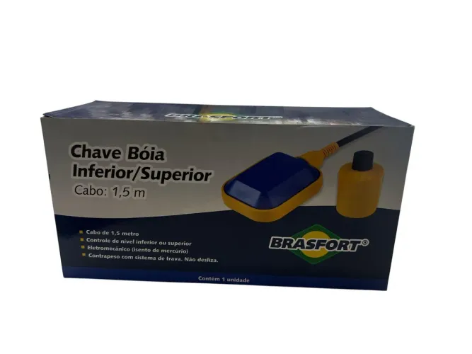 Chave Bóia Para caixa d'água cabo 1,5m inferior/ superior