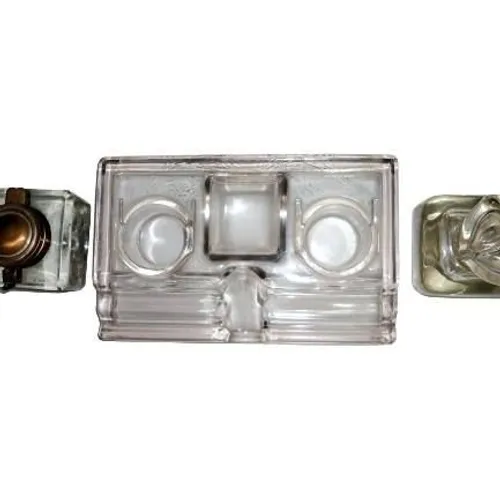 Antigo Conjunto para Escritório Porta Canetas e Tinteiros ( itens para decoração)