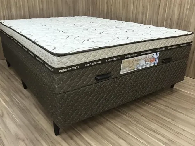 Cama box Baú Golden Light Casal fl6