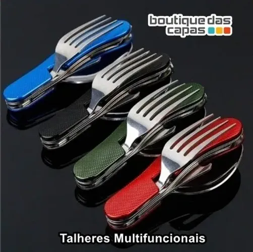 Faca canivete colher garfo multifuncional 5 em 1 luatek SLK-D32 SLK-D34 para marmita