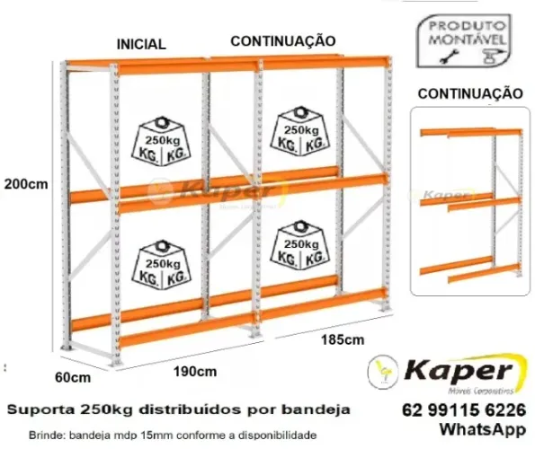Mini Porta-Pallets / palete / prateleira ( produto novo ) Compacto e Funcional