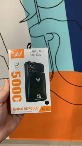 Carregador Sem Fios 5.000mAh - Novo 