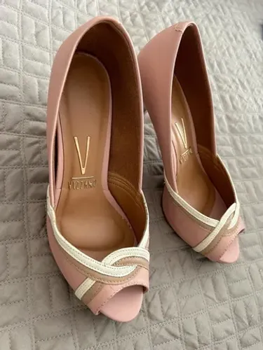 Sapato Couro Rosa Vizzano