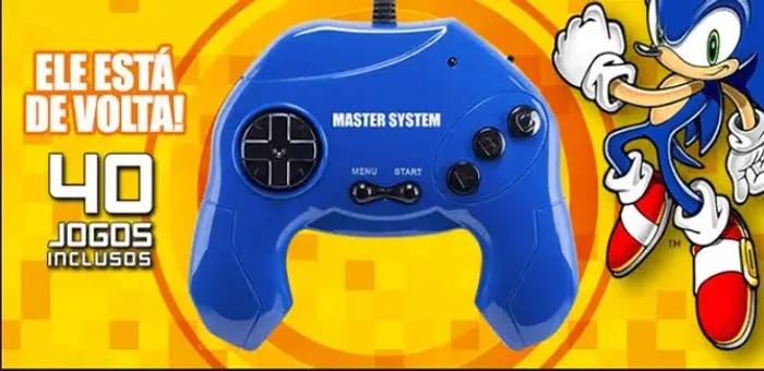 Console Sega Master System Plug & Play com 40 jogos na Memória