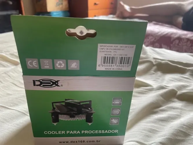 Cooler CPU Processador Intel Dex, DX-1155/1156, Preto
