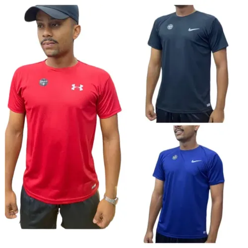 Kit 3 camisetas dry fit Nike under puma