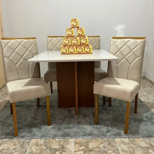 Pague no ato do recebimento, agende já! Mesa 4 Lugares Modelo 0004 Quadrada
