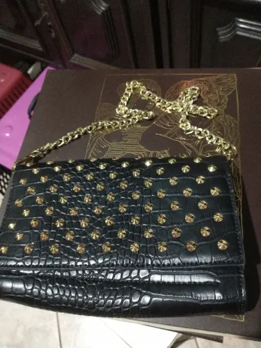 Bolsa de festa preta Santa Lolla 