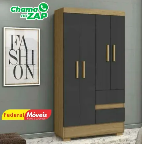 Guarda Roupa 4 Portas Novo Fazemos Entrega