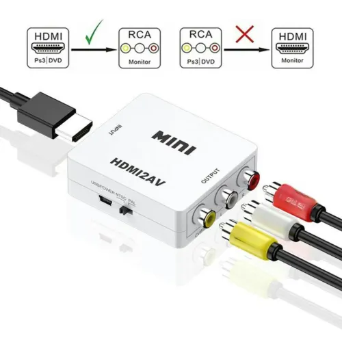 Adaptador Conversor HDMI Fêmea X RCA Femêa ( Hdmi2AV) <br>