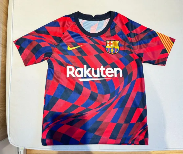 Camiseta Nike Pré-Jogo Barcelona 2021 - infantil)