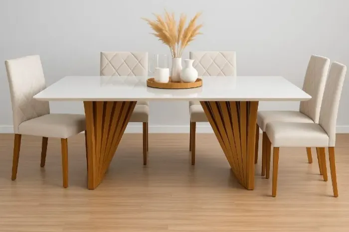 Mesa de Jantar com 6 Cadeiras 180x90cm DIVIDIMOS EM ATE 10 X SEM JUROS 