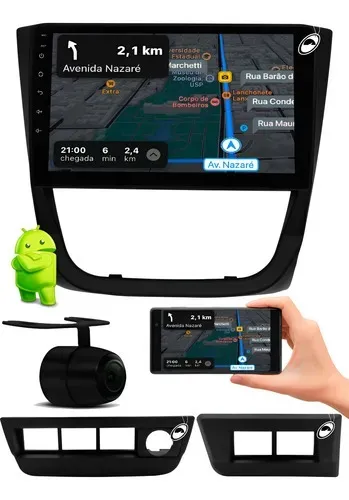 Multimídia 9 Pol Android Gol Voyage Saveiro G5 + Câmera Ré