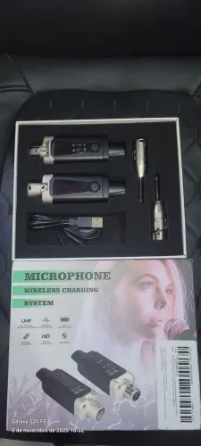 Receptor/Transmissor Sem Fio Para Microfone (Dinâmico ou Condensador)