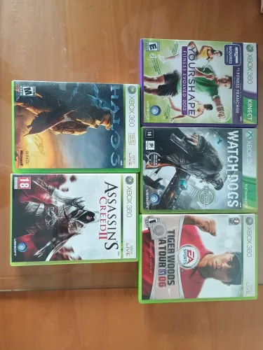 Lote com 5 jogos originais para Xbox 360