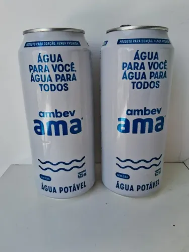 2 Latinhas Vazia Água Ama Ambev 2024