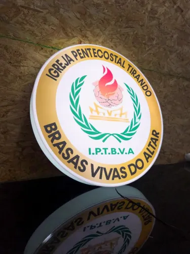 Placas luminosas com sua logo igreja