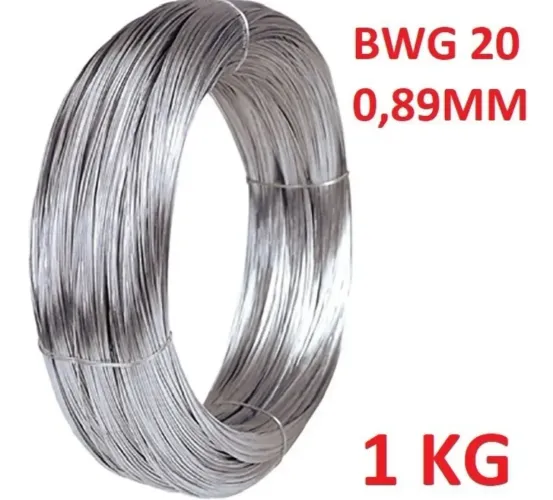 Arame galvanizado n.20 lote com 9,40 kg