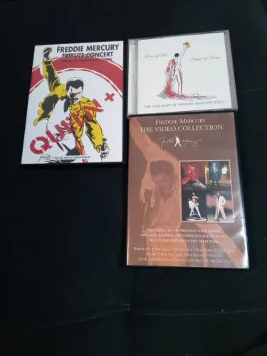2 DVDs + CD duplo Freddie Mercury Tribute The Video Collection e The Very Best