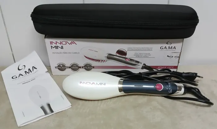 Escova Alisadora GAMA Italy Innova Mini com Cabo Giratório - Bivolt<br>