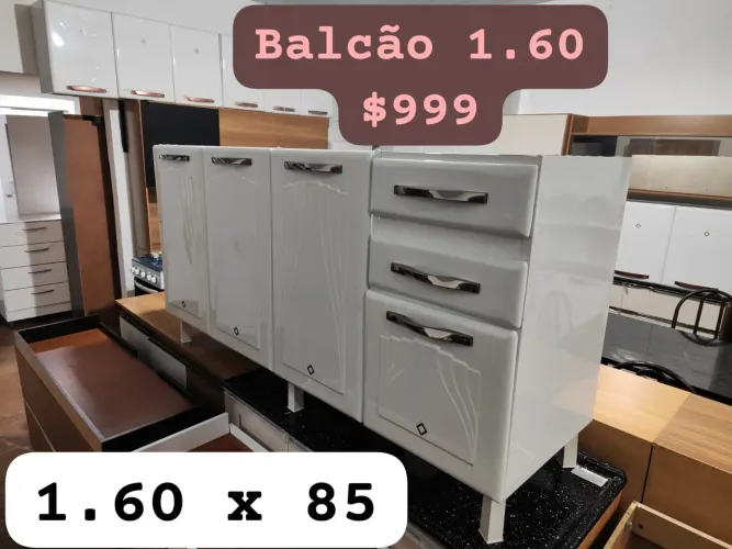 Balcão de aço para pia 1.60m - entrega gratuita 