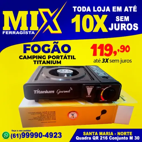 Fogão Camping Portátil Titanium