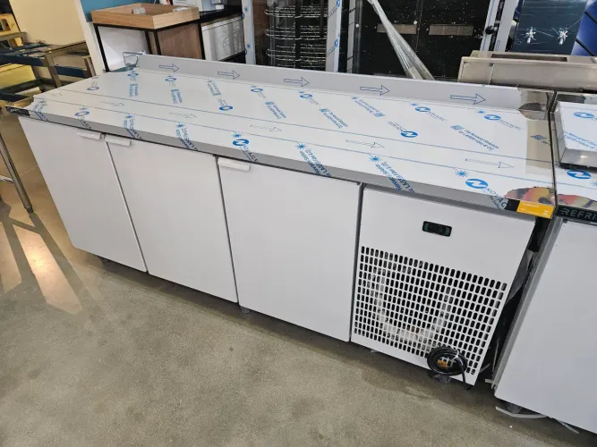 bancada refrigerada para preparo de inox 2m - a pronta entrega 