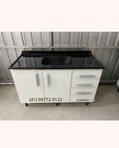Balcão de Pia 4 Gavetas com Tampo - Entrego