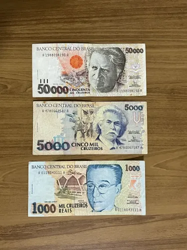 Cédulas Antigas Cruzeiros 50 mil