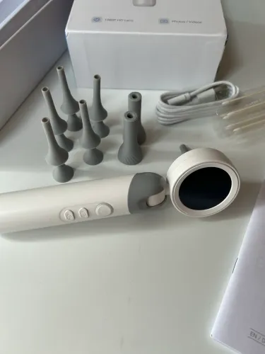 Otoscópio digital medicina médicos veterinária otorrino  ouvido nariz garganta