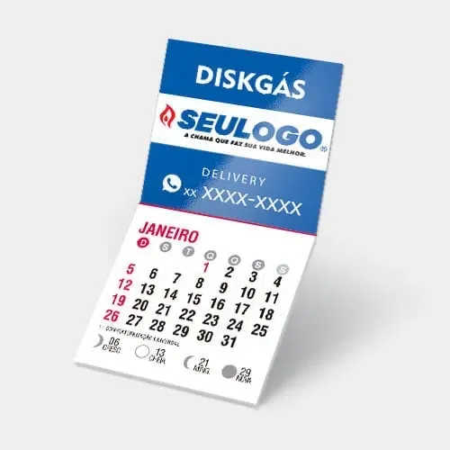 Ímã de geladeira com calendário 