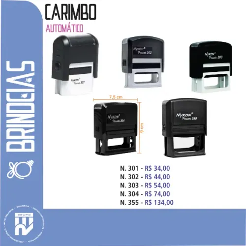 Carimbo Automático Personalizado - Brindes Personalizados Brindeias