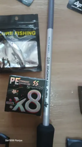 Kit Pesca Esportiva Vara New Diamond + Linha X8 + Iscas