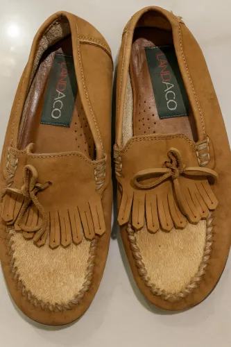  Sapatinho Mocassim Couro Feminino Confortável