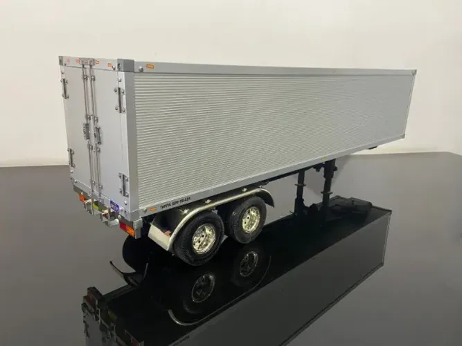 Carreta Baú de Alumínio para Caminhões Tamiya 1/14 Truckmodelismo