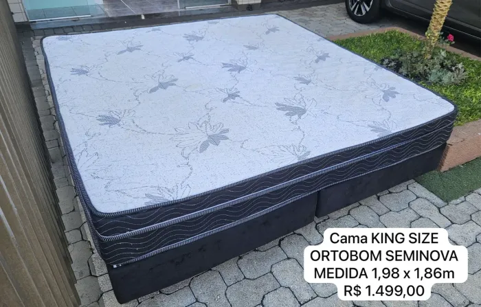 Cama King Size Ortobom Seminova