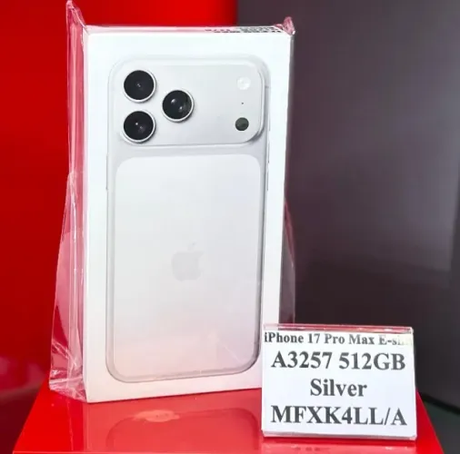 Apple iPhone 17 PRO MAX A3257 512GB E-SIM - SILVER - Produto Novo com Garantia