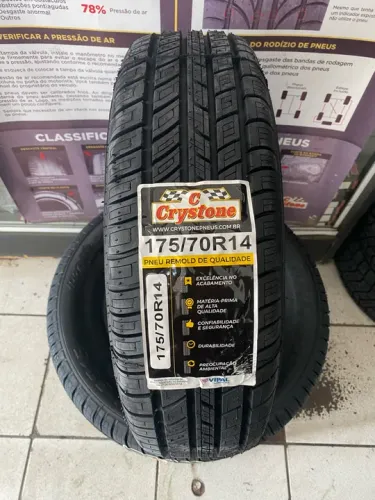 Pneu 175/70/14 Remold Crystone *borracha vipal* (instalação grátis)