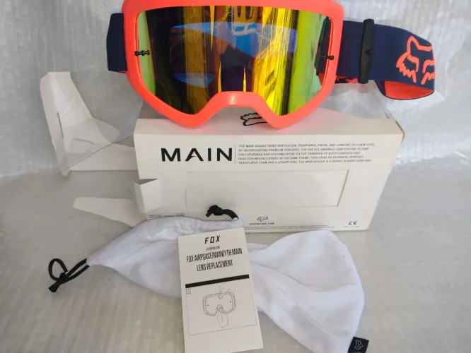 Óculos de motocross / Trilha Fox Main ORIGINAL  lente IRIDIUM 