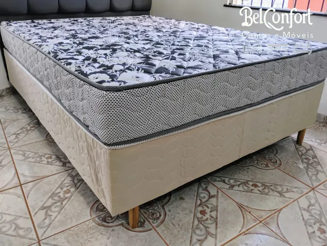 CAMA DE CASAL, COLCHÃO D26 100% ESPUMA