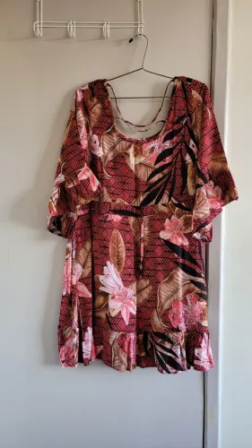 Vestido floral outono inverno