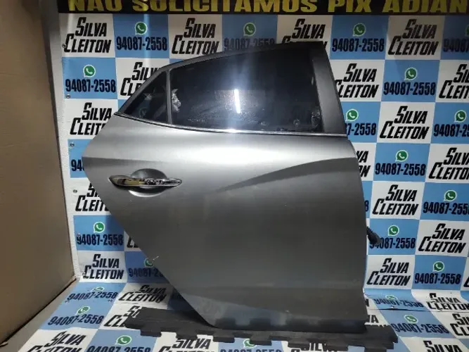 porta traseira direita hb20 sedan 2020 ate 2025 completa acessorios brinde cor cinza