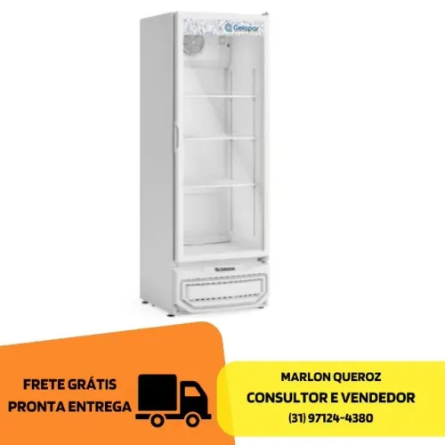 Congelador Tripa Ação Fricon Vertical Porta de Vidro 