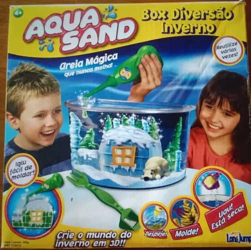 Aqua Sand Box Diversão Inverno - Areia Mágica que não molha!
