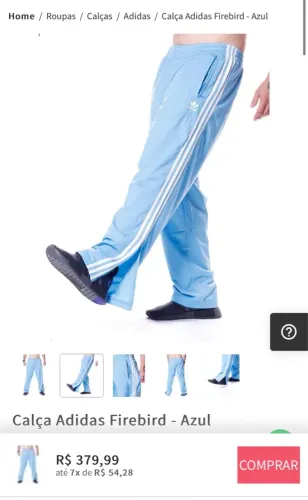 Calça Adidas Firebird Azul 