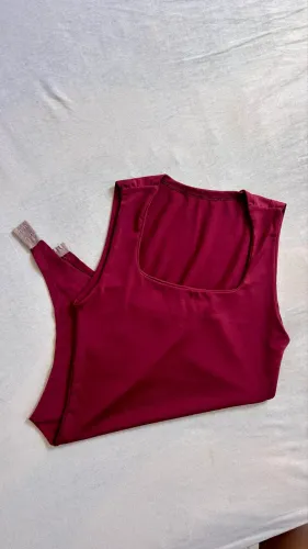 Body Aurora - Vinho Decote Quadrado