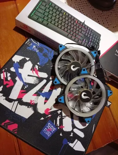 Kit Teclado + Mousepad + Fans