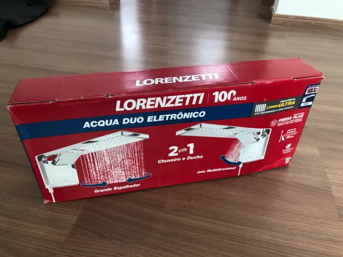Chuveiro Elétrico de Parede Lorenzetti Acqua Ultra Duo 7,8kw Branco 220v